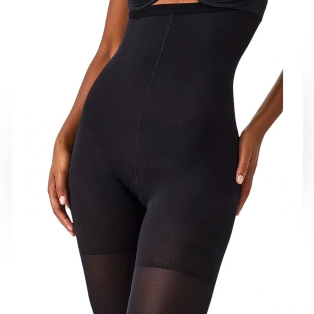NEW Spanx Tight-End High Waisted Opaque Tights Black | Luxe Control | Size A - Picture 2 of 10